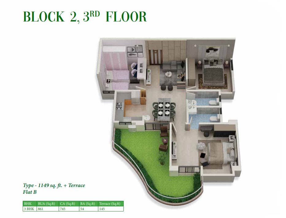 Block 2, 3nd floor